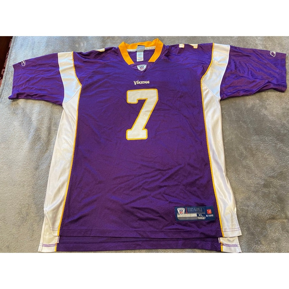 NFL 7 Ponder Vikings Jersey Reebok XL Football s19